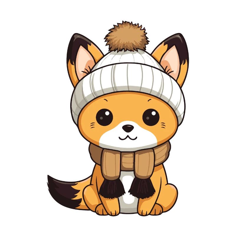 Fox Winter Animal Cute Comic
