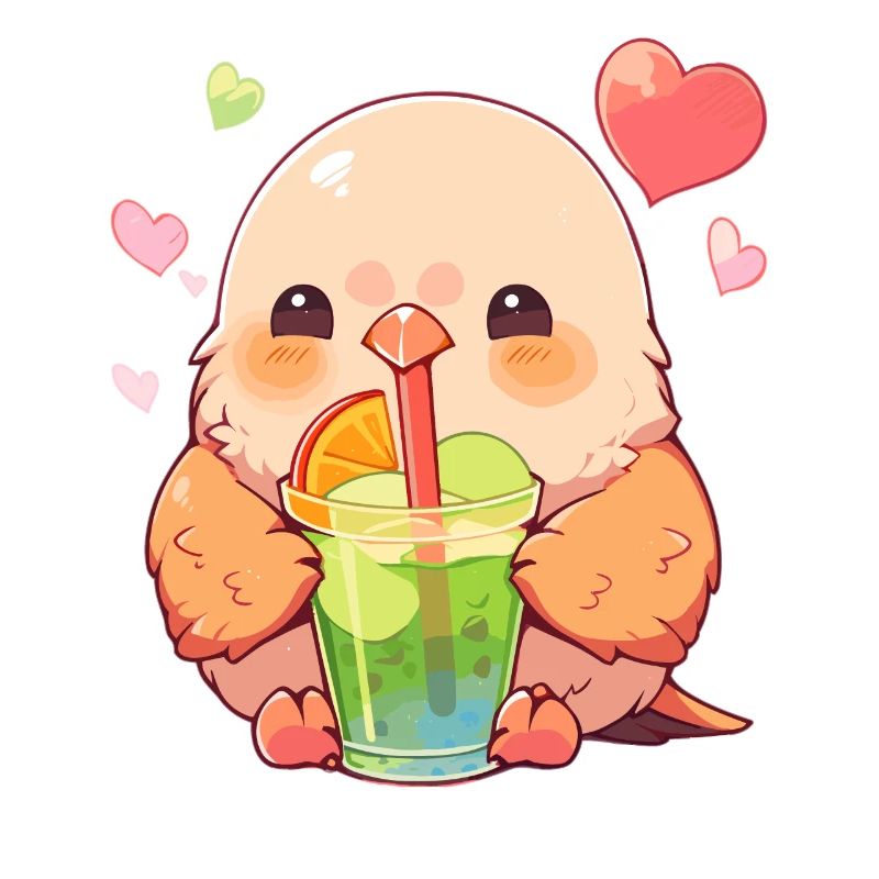 Inséparable kawaii boit Boba Bubble Tea Chibi