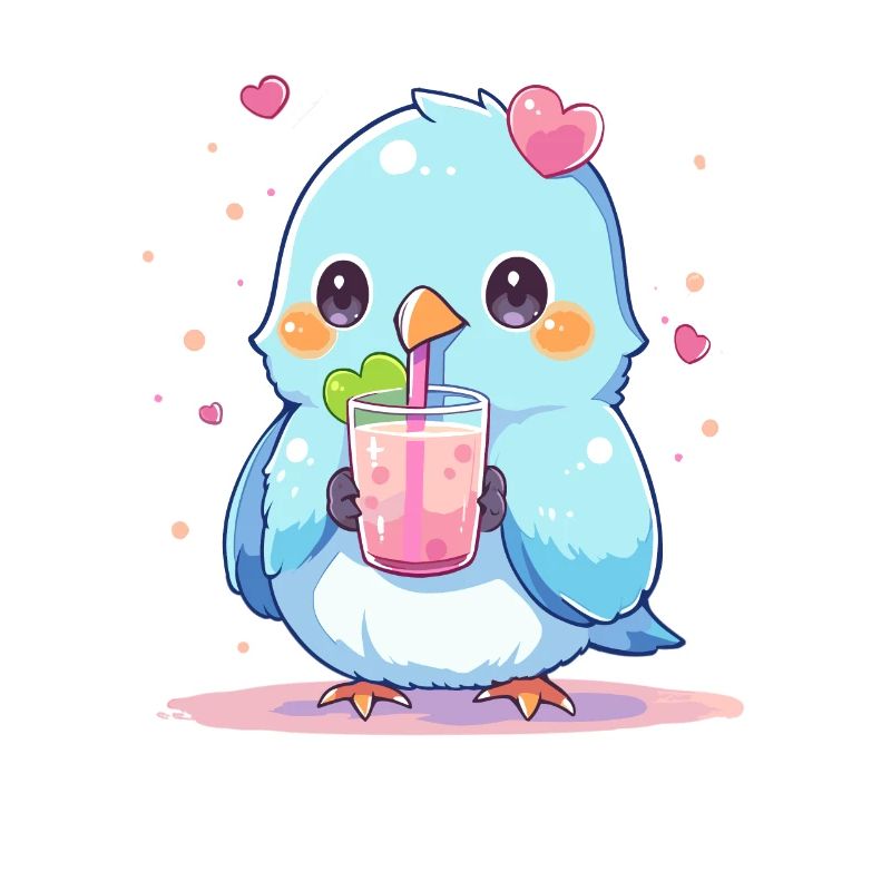 Inséparable kawaii boit Boba Bubble Tea Chibi