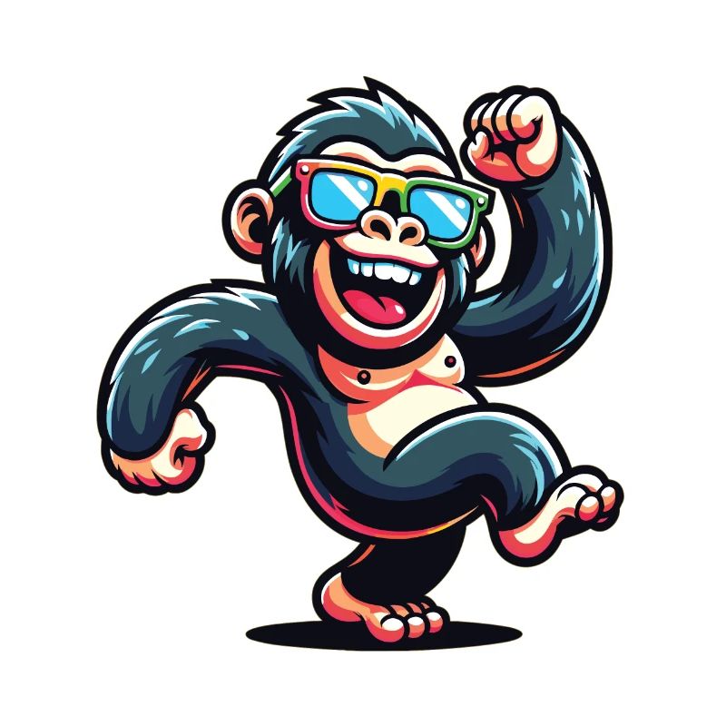 Gorilla mit Sonnenbrille