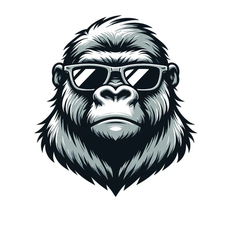 Gorilla mit Sonnenbrille