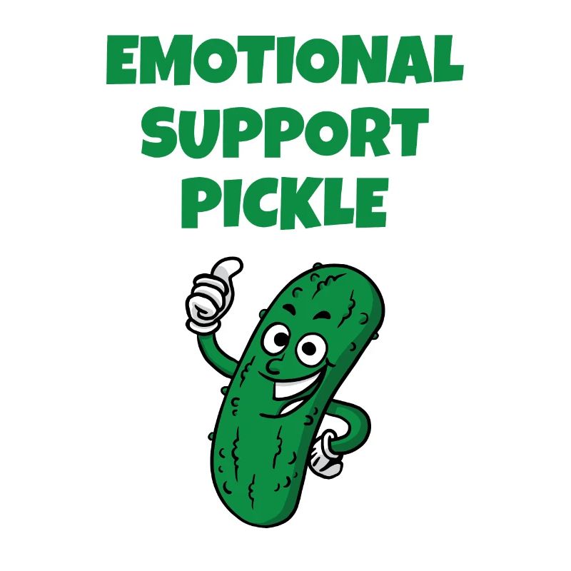 Emotional Support Pickle Supportive Extrovert