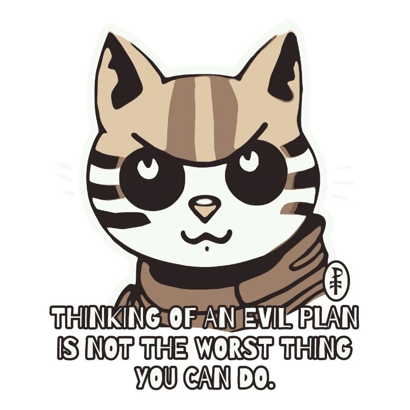 Evil Cat Makes Evil Plans