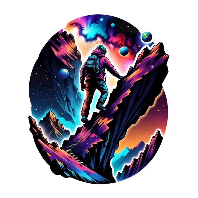 Climbing - Moon - Space