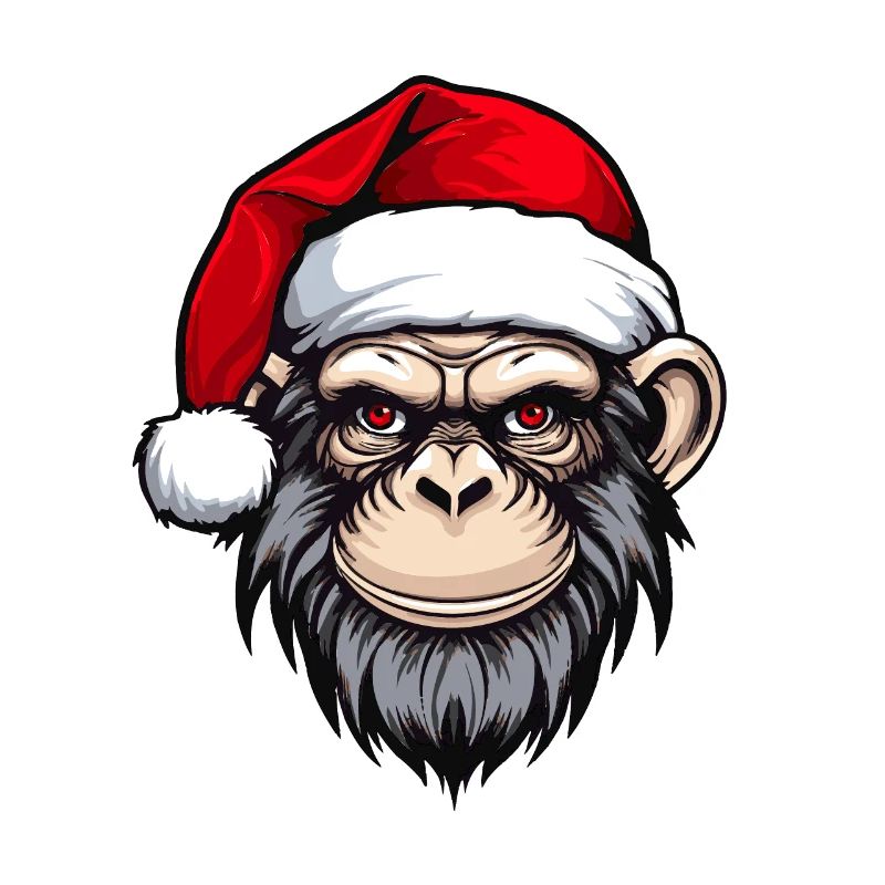Tête de singe Noël Noël