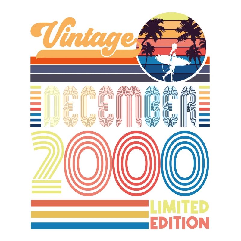 Anniversaire Décembre 2000. Cadeau decembre 2000.