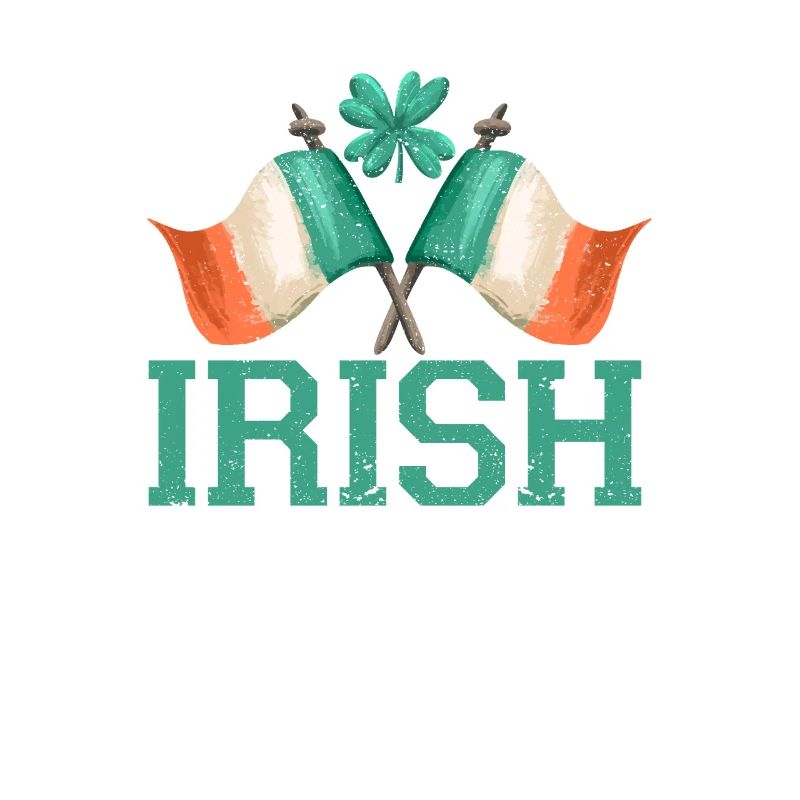 Patriotic Irish Flag Ireland Shamrock Leaf