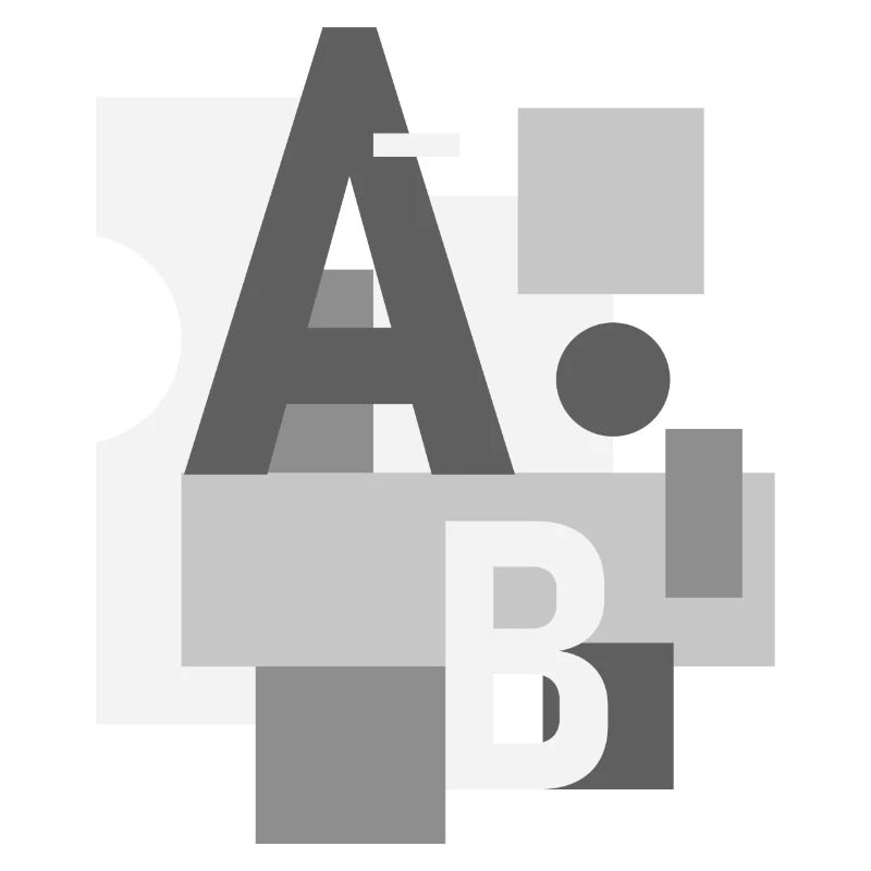 Abstract image with letters A and B