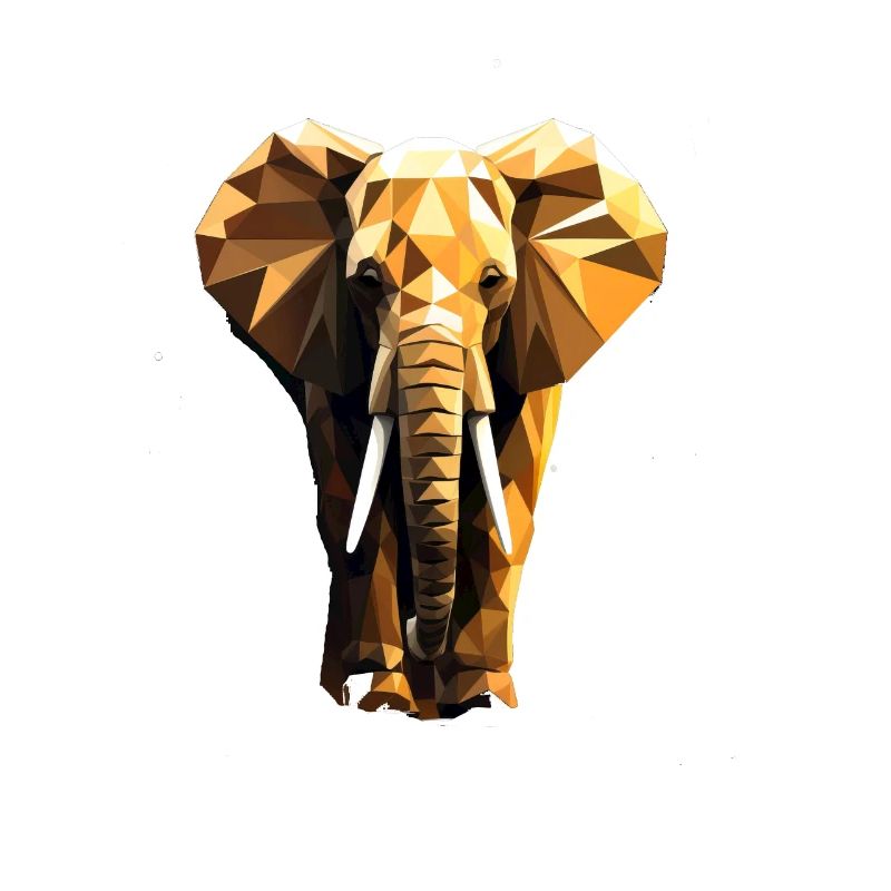 Éléphant de style géométrique