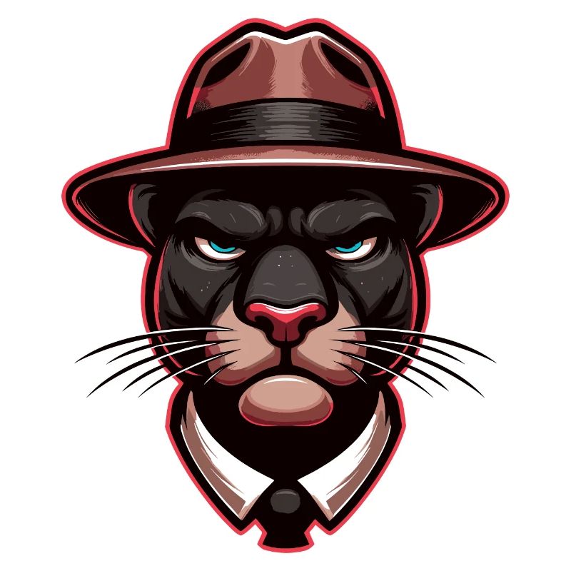 Panthère avec chapeau