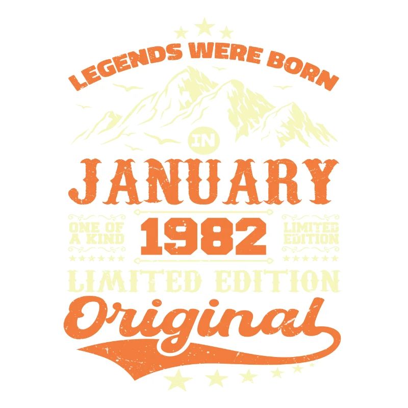 Legendary Since January 1982 Vintage Retro 1982
