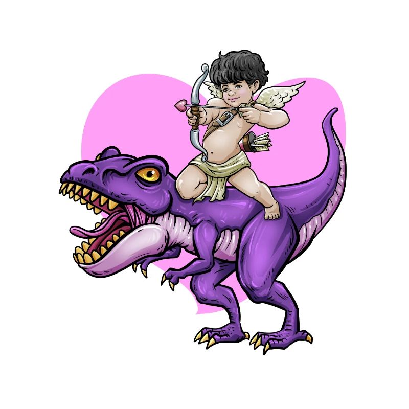 Armure de Cupidon T Rex coeur Saint-Valentin Cupid Rex