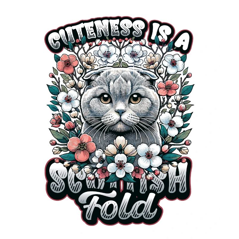 Süßes Scottish Fold Katzen Motiv
