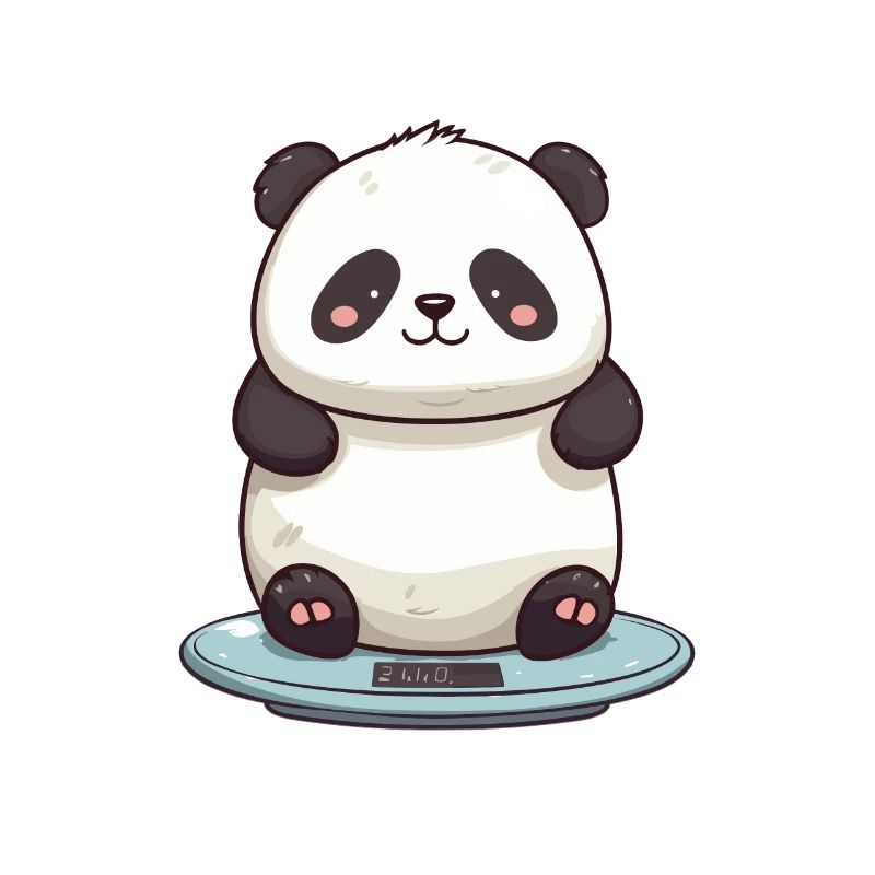 I've weighed myself too little panda