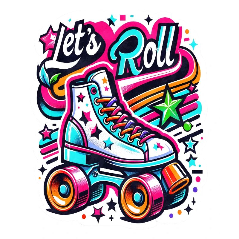 Let´s Roll Rollschuhe Vintage Retro
