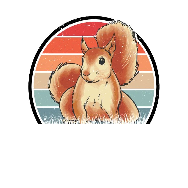 Eichhörnchen Écureuil rétro