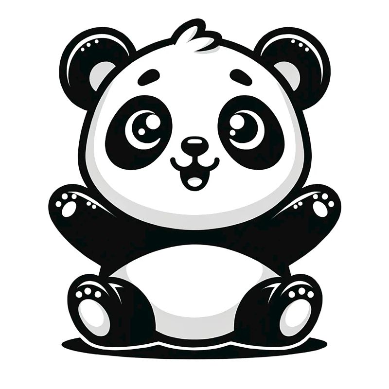 Panda ludique - Design d’animaux mignons