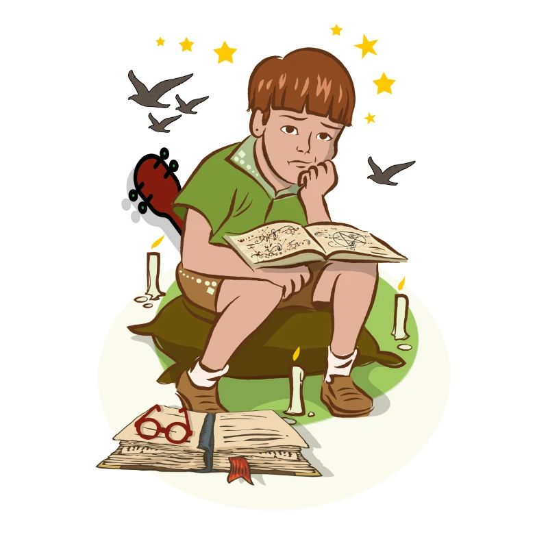 Boy with book