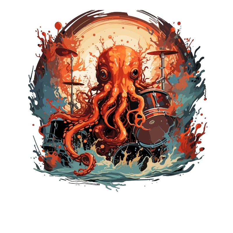 Funny Octupus, Drummer, Musician, Drummer