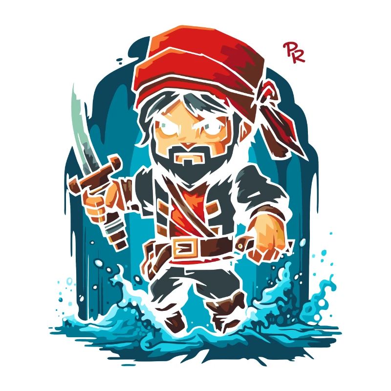 Little Cute Pixel Pirate