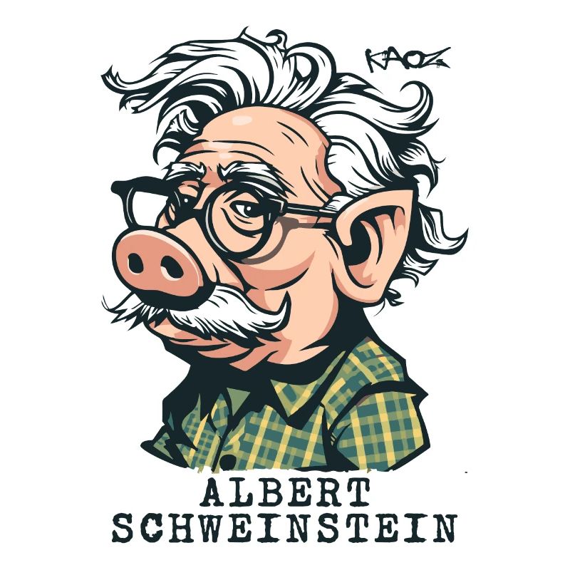 Albert Schweinstein, the ingenious man-pig genius