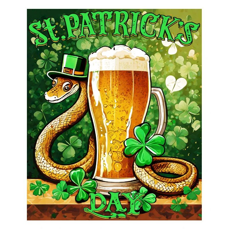 JOUR DE LA SAINT-PATRICK SERPENT BIÈRE TRÈFLE