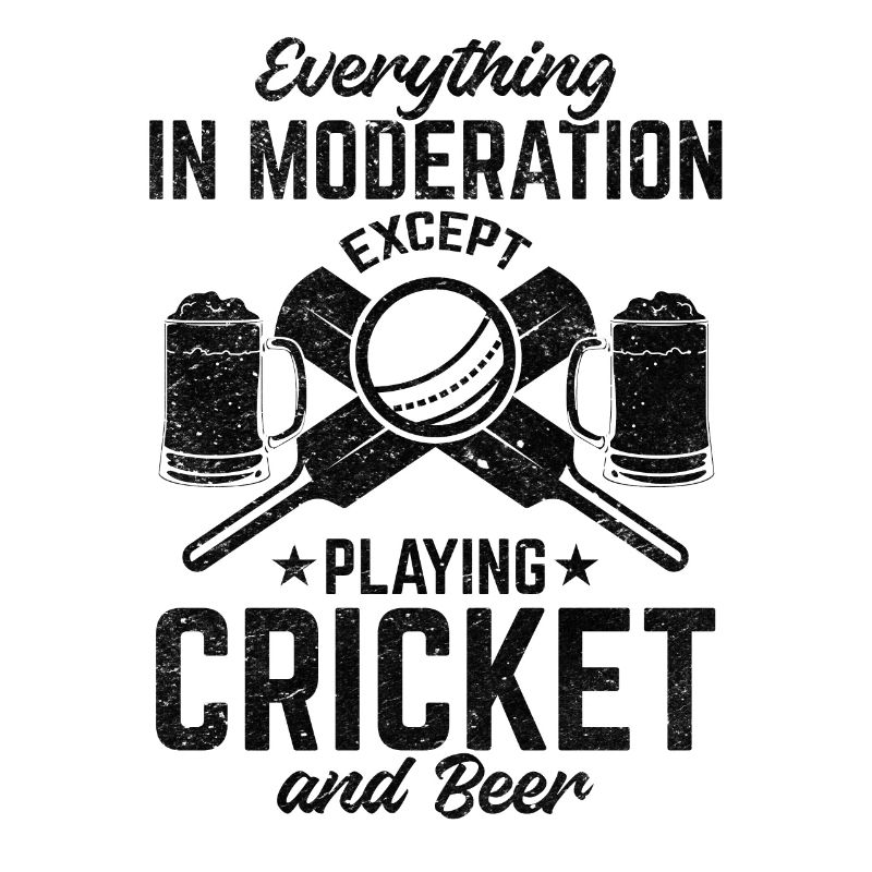 Everything In Moderation Except playing Cricket an
