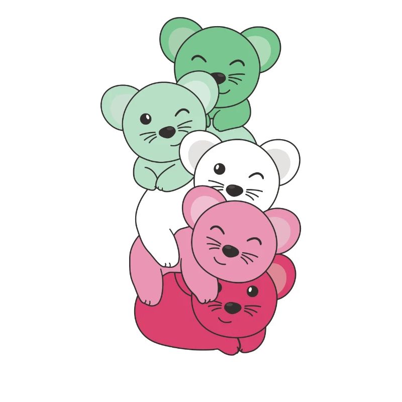 Abrosexual Flag Pride LGBTQ Cute Mouse