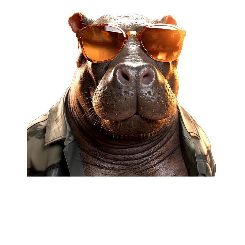 Hippo Hippo Papa Hippopotame Cool Hippo