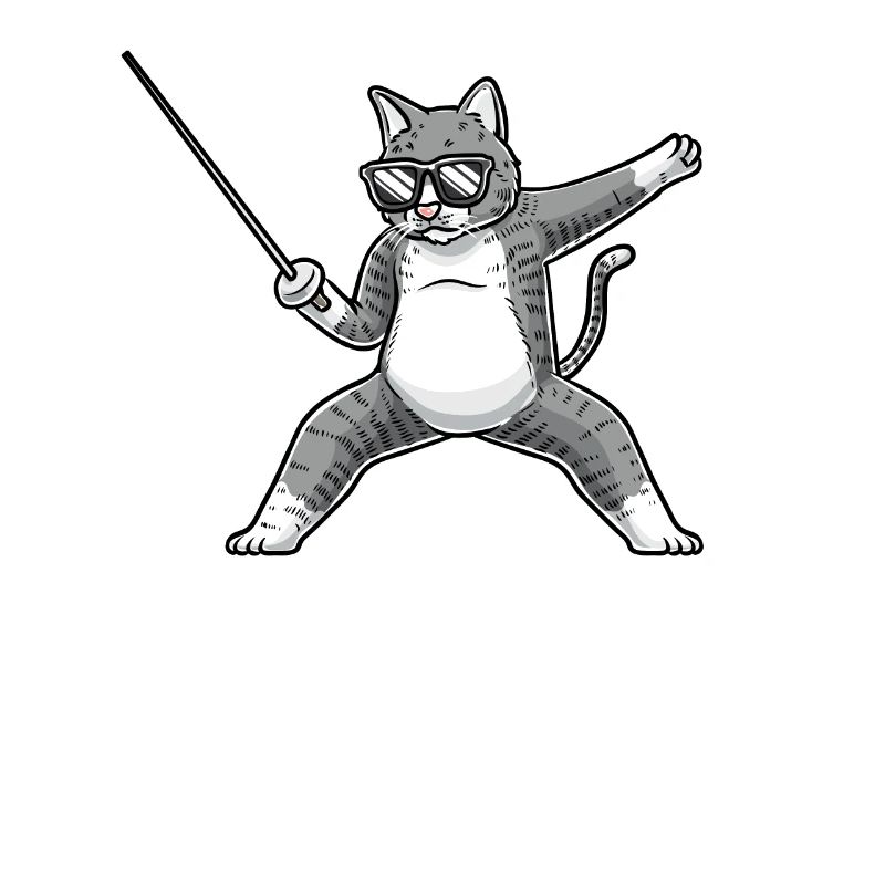 Fechten Katze Fechter degenkämpferfechter
