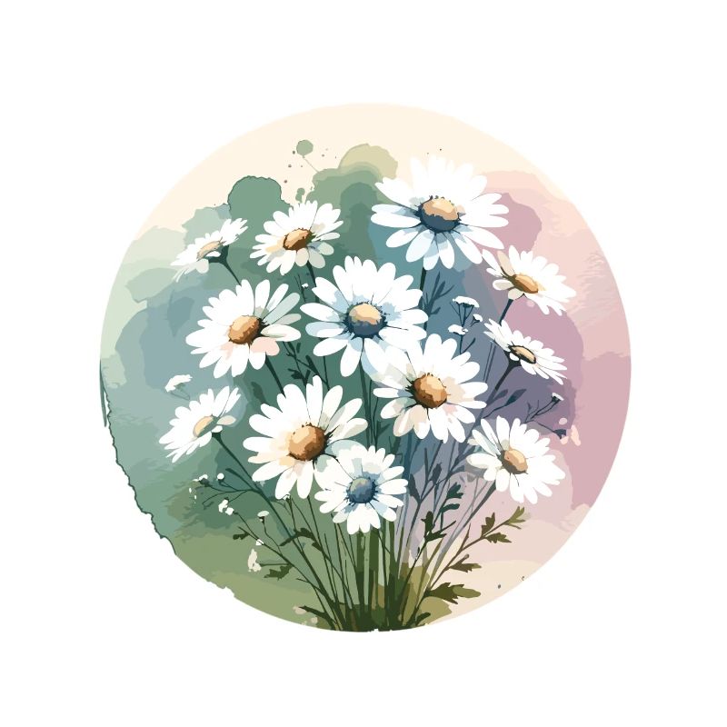 Gänseblümchen gezeichnet