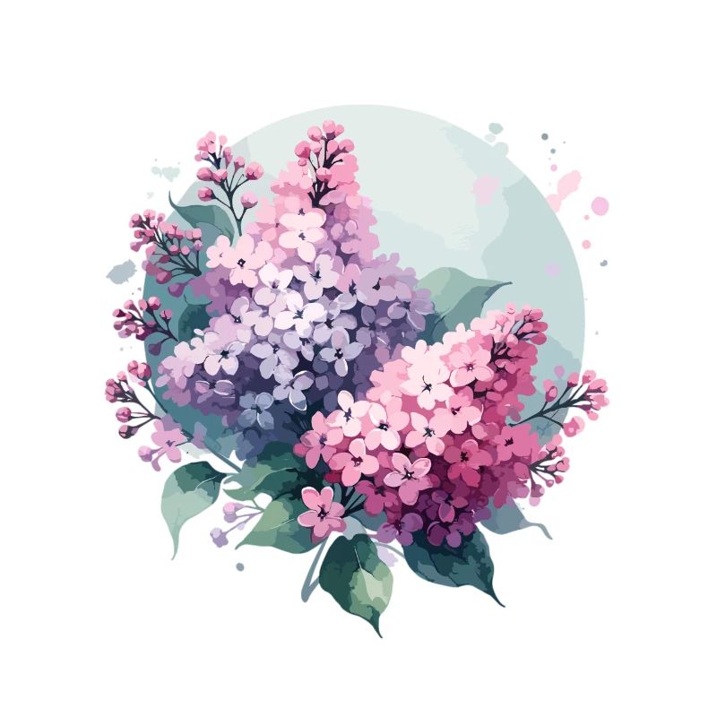 Lilas dessiné