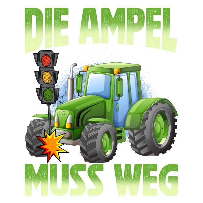 Die Ampel muss weg! Traktor rammt Ampel