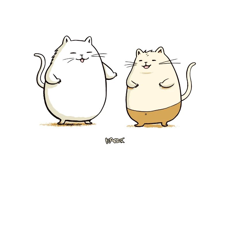 Amis chats potelés
