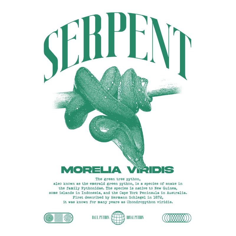 Green Tree Python Modern Reptile Keeper Streetwear