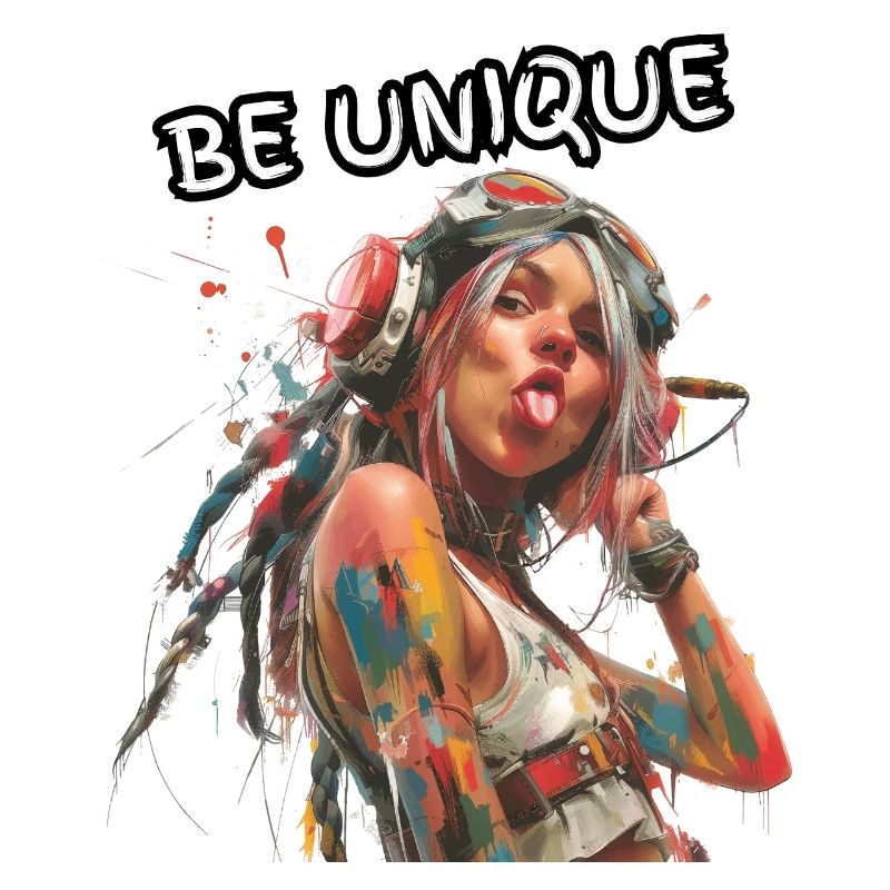 BE UNIQUE. Self-loyalty, self-confident, individual,