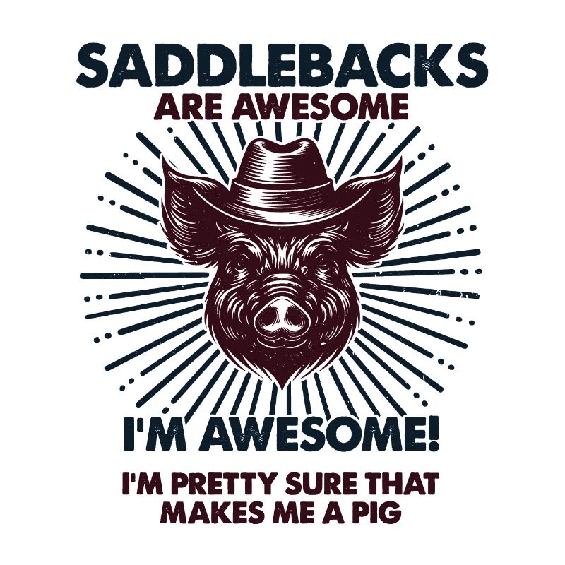 Cochon Papa Maman - Fermier Saddleback