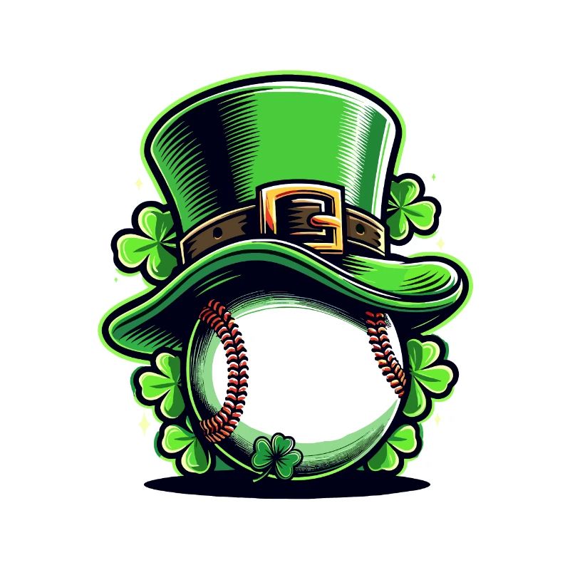Baseball Shamrock St Patricks Day Baseballer Saint