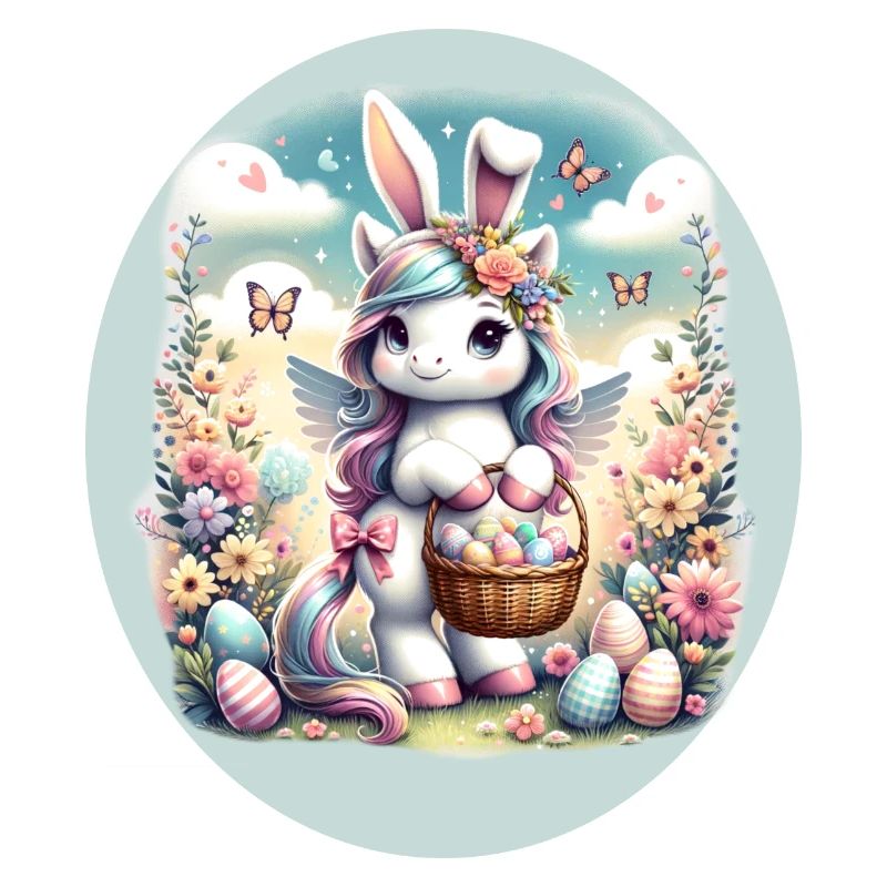 Fohe Ostern mit Einhorn