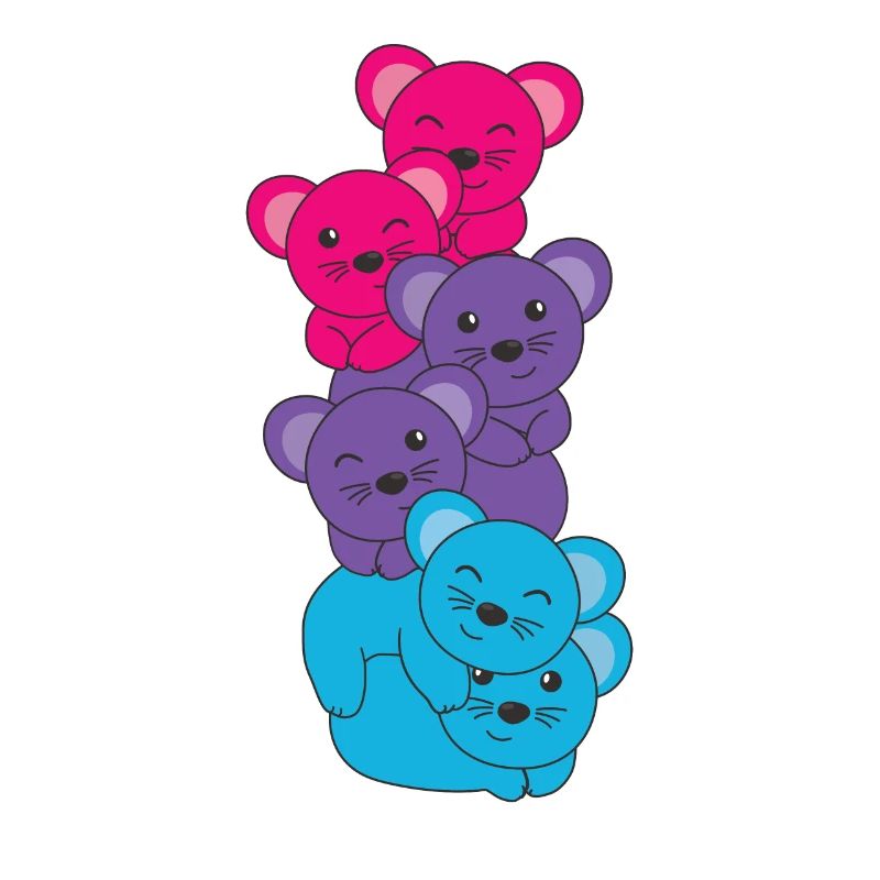 androgynous flag pride LGBTQ cute mouse