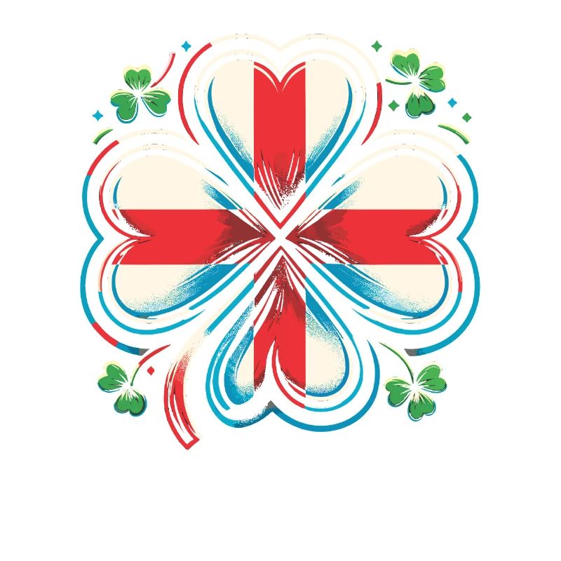 Clover England Flag Saint Patrick St Patricks Day