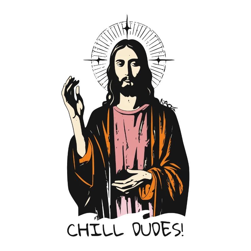 Relaxed guys, calm and cool Jesus guy