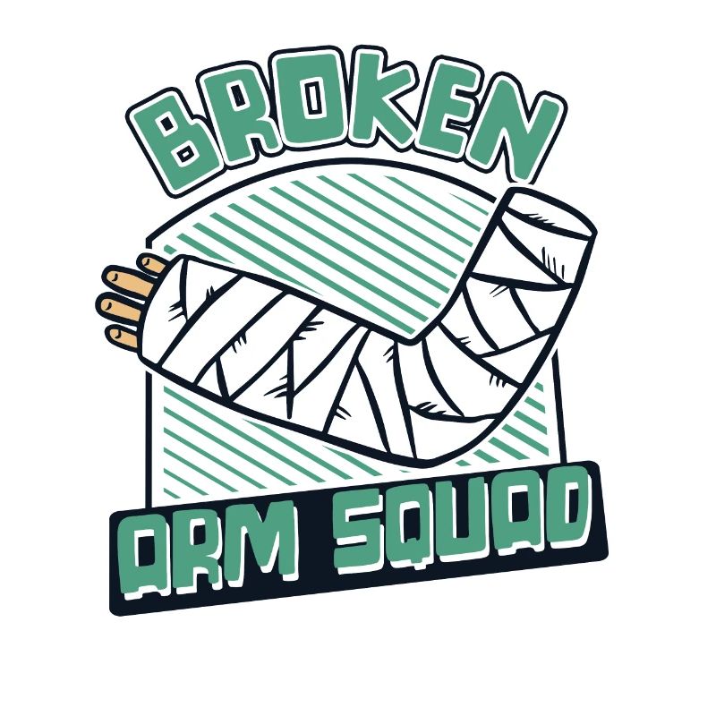 Gebrochener Arm Squad Gebrochener Arm Bein Gebrochener Knochenknochen