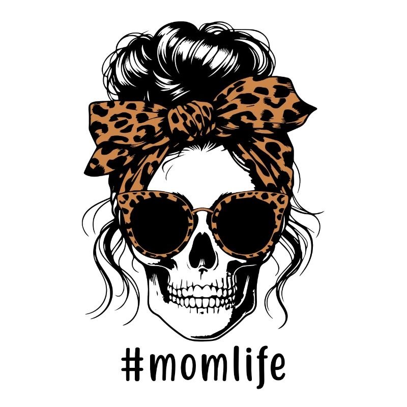 Cool Mom Life Skull Mama Muttertag