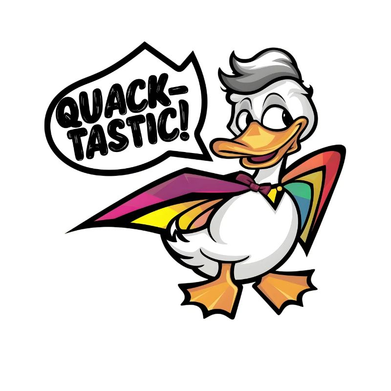 Duck Superhero Quack-tastic Art Print
