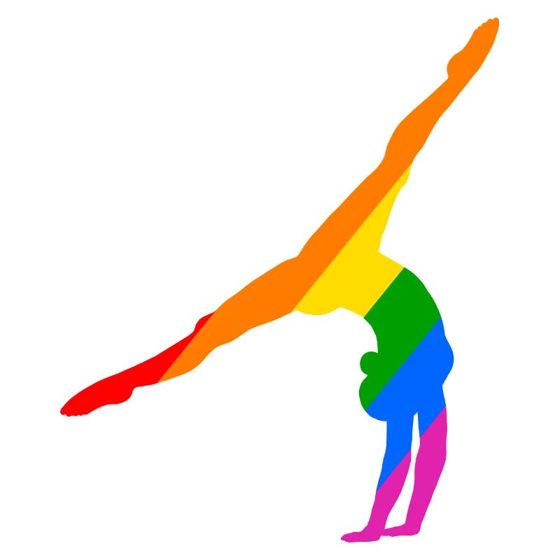 Handstand in rainbow