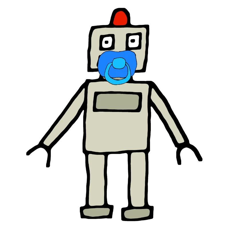 Baby Roboter mit Schnuller