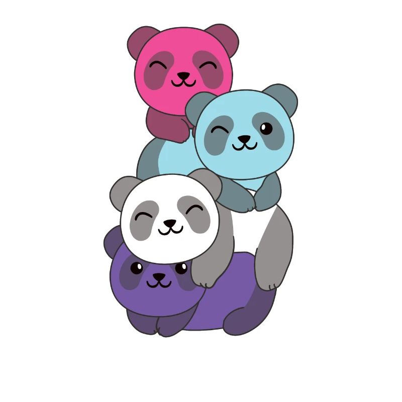 Multisexual Flag Pride LGBTQ Cute Pandas
