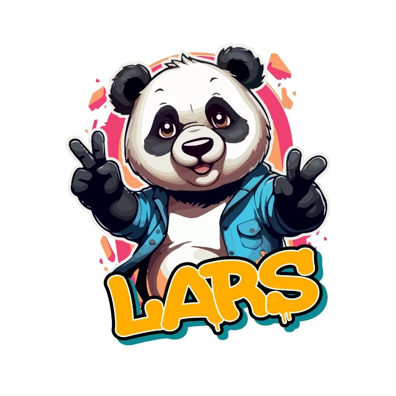 LARS - Beau prénom de garçon avec panda cool