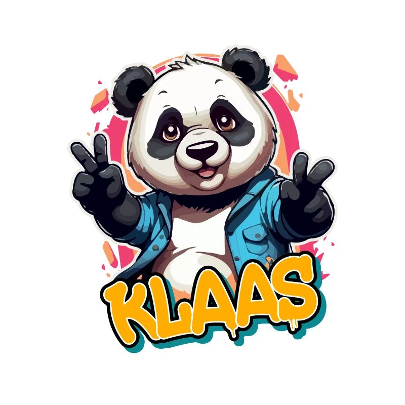 KLAAS - Schöner Jungen Name mit coolem Panda